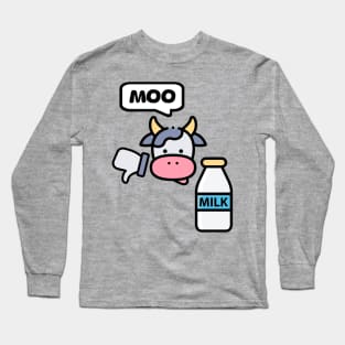 Disapproving Cow Anti-Dairy Long Sleeve T-Shirt